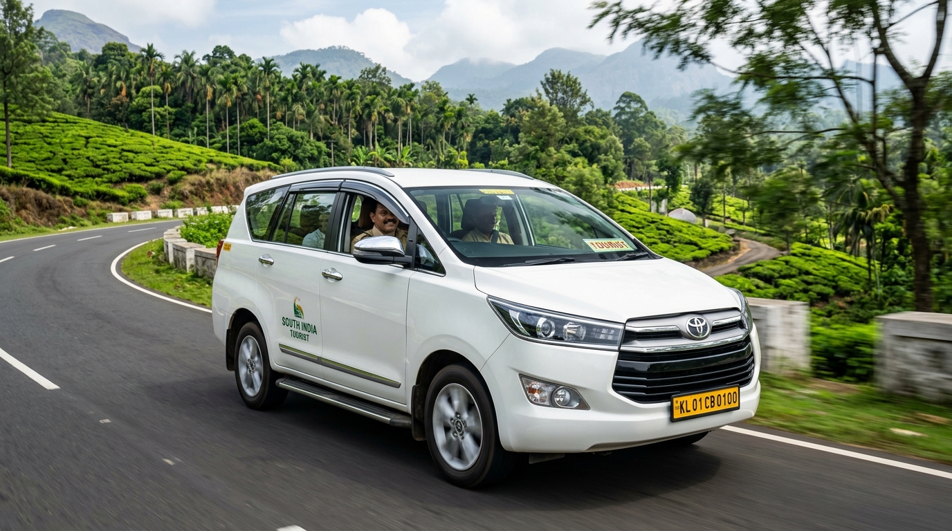 Airport Pickup & Drop Taxi - White Innova Crysta